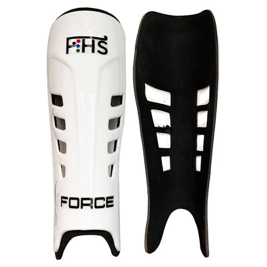 Field Hockey Shin Guards Force Color White Sizes Extra Small, Small Medium Large