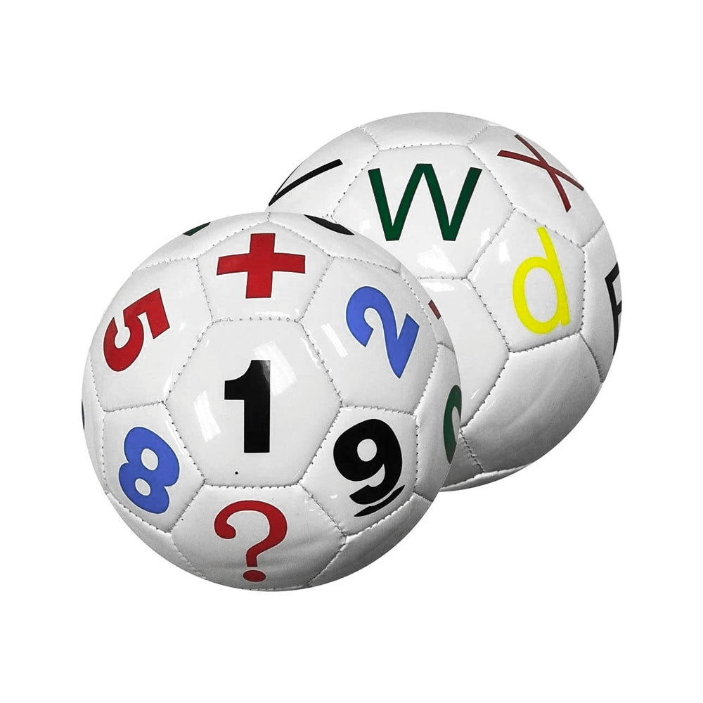 Mini Soccer Balls Learning Aid Printed Alphabets, Numbers & Math Symbols 2 Balls