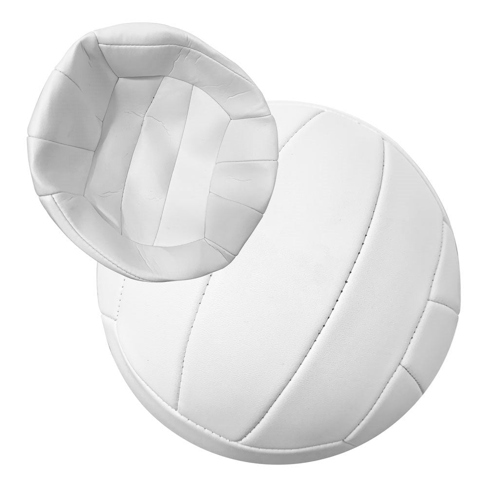 All White Deflated Volleyballs Official Size