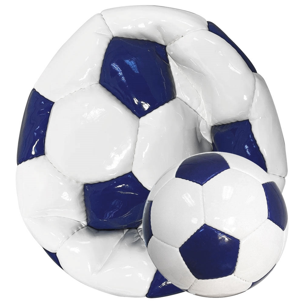 Deflated Navy Blue White Classic Traditional Soccer Balls
