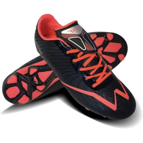 Soccer Shoes Men Outdoor Cleats Boots Orange, Black