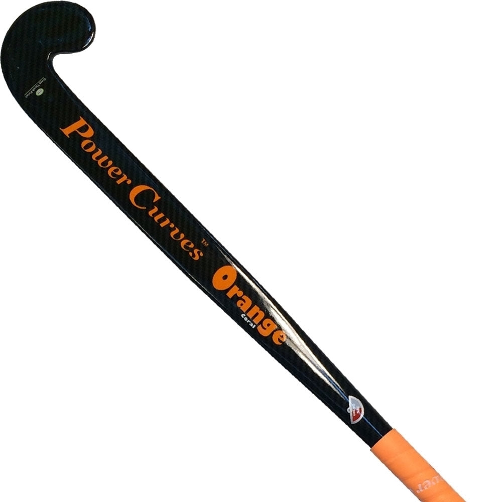 Outdoor Field Hockey Stick Orange Coral Carbon Pro