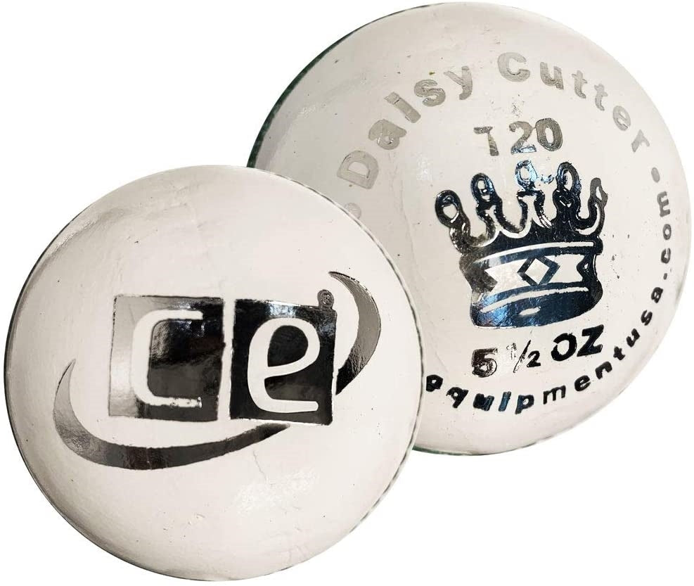 Cricket Ball T20 Daisy Cutter White Leather Six Pack