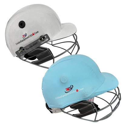 Cricket Helmet with Aqua Blue Cover Multicolored Covers Range