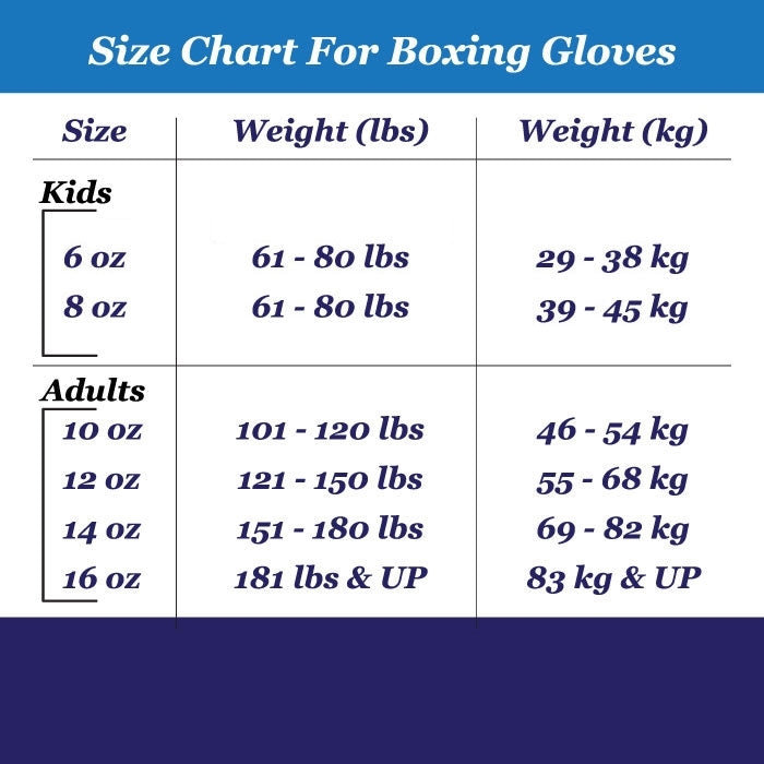 Boxing Gloves Men Women Plain Black