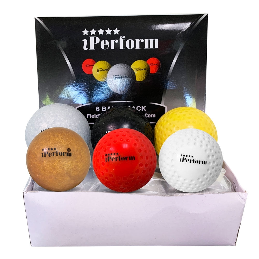 Field Hockey Balls Dimple & Super Smooth Multicolored Pack of Six Balls