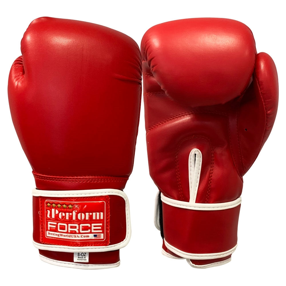 Boxing Gloves Men Women Plain Red