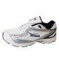 Wingz Quick Silver Rubber Sole Cricket Sports Shoes Color Royal Blue Silver