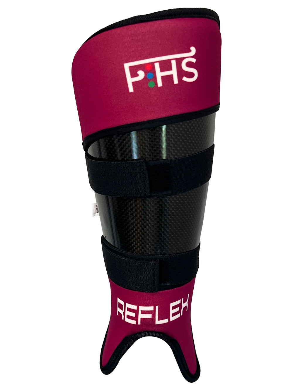 Field Hockey Insertable Covers with Straps Carbon Shin Guards Reflex Magenta